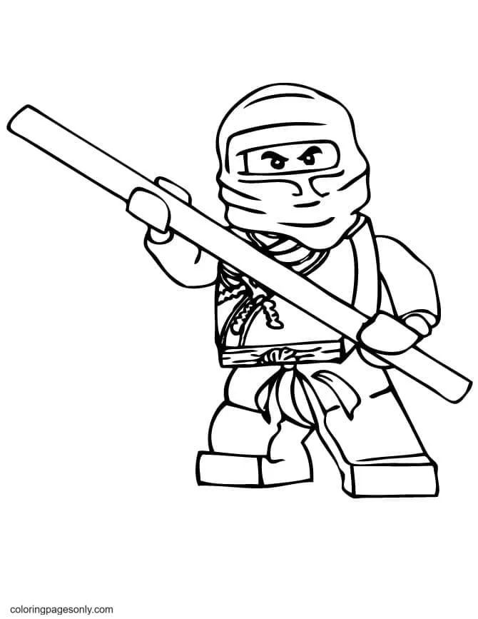 Çocuklar İçin  Ninja Boyama Sayfaları 