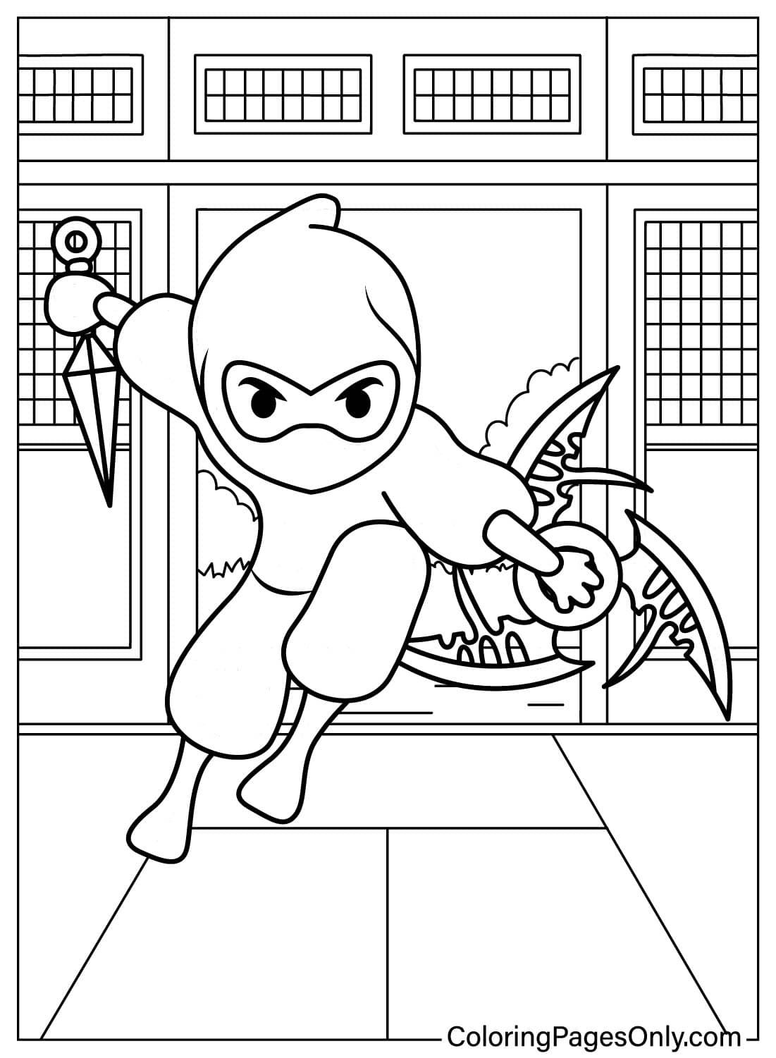 Çocuklar İçin  Ninja Boyama Sayfaları 