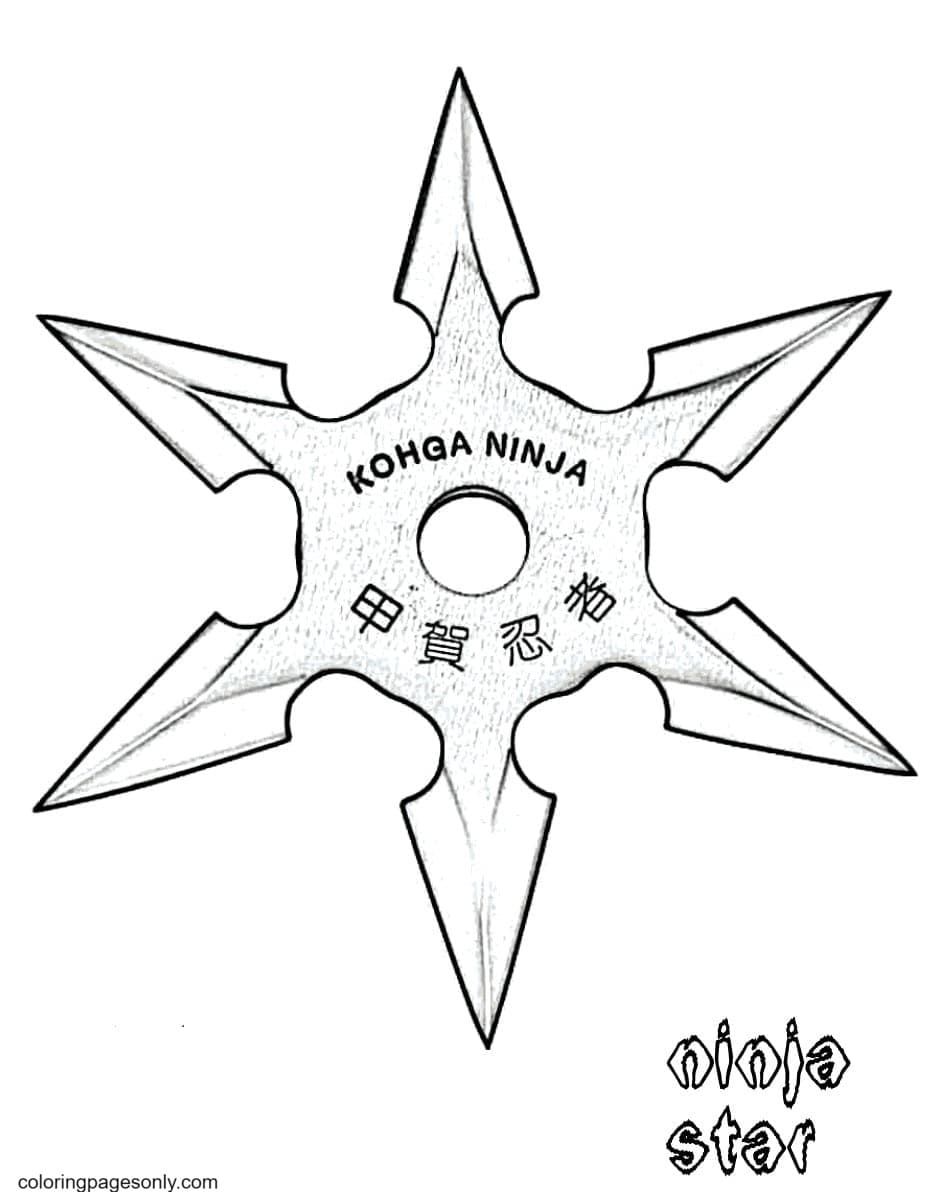 Çocuklar İçin  Ninja Boyama Sayfaları 