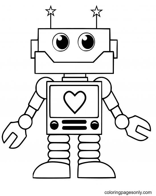 Çocuklar İçin  Robot Boyama Sayfaları 