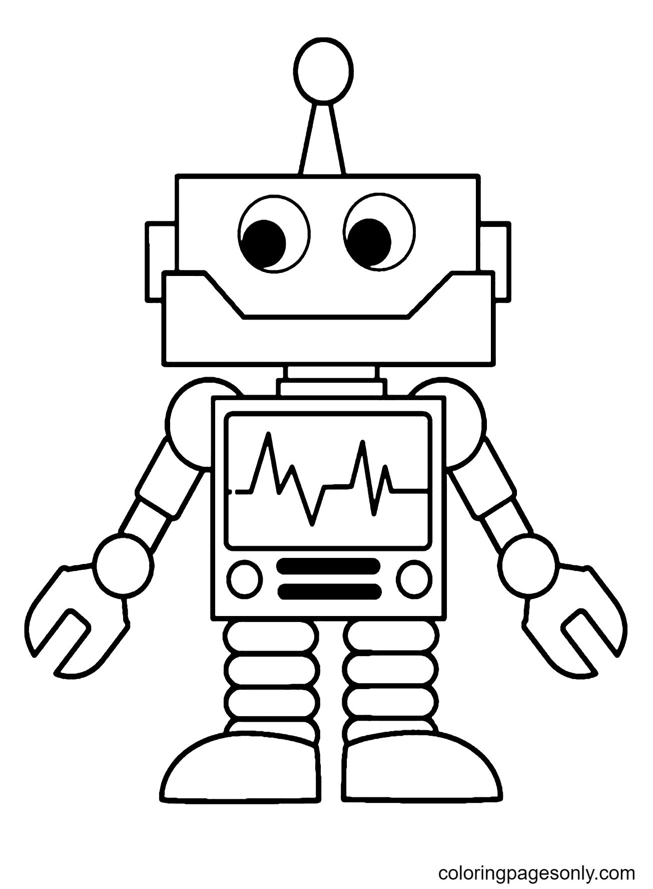 Çocuklar İçin  Robot Boyama Sayfaları 