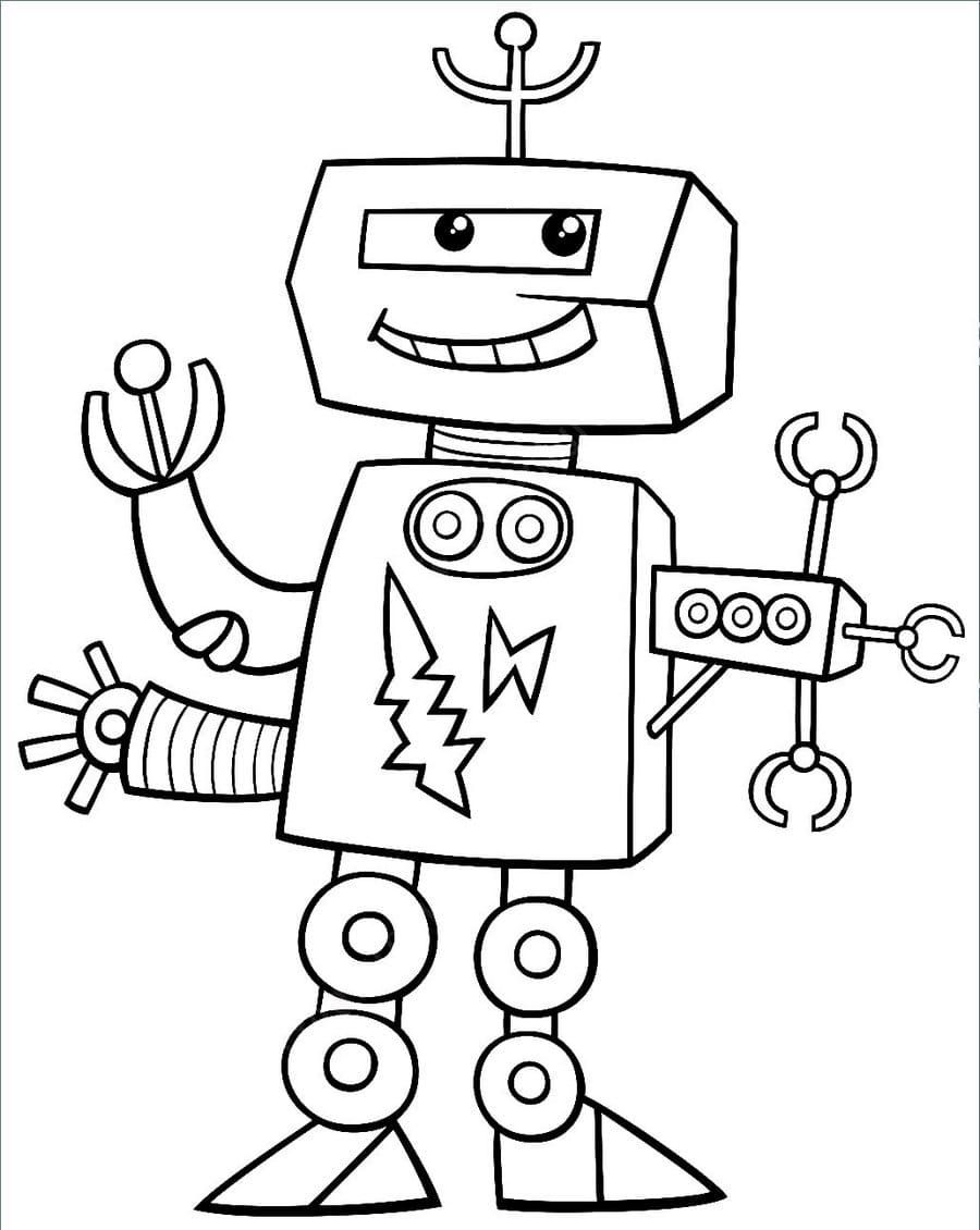 Çocuklar İçin  Robot Boyama Sayfaları 