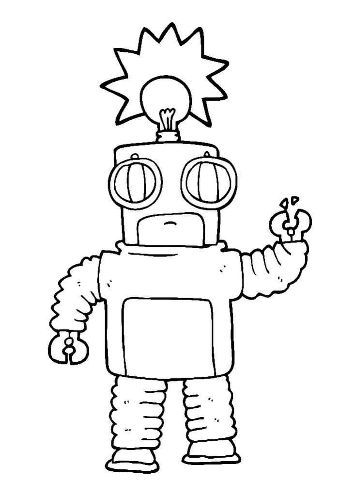 Çocuklar İçin  Robot Boyama Sayfaları 