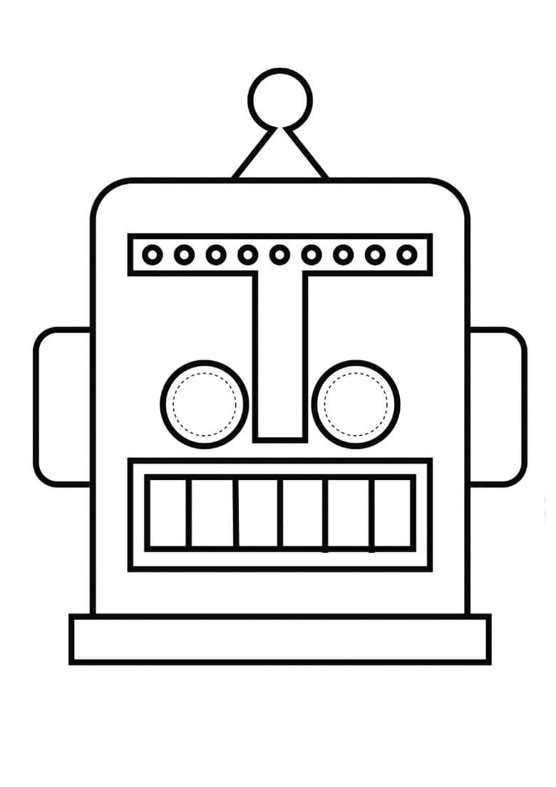 Çocuklar İçin  Robot Boyama Sayfaları 