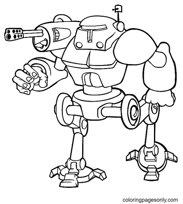 Çocuklar İçin  Robot Boyama Sayfaları 