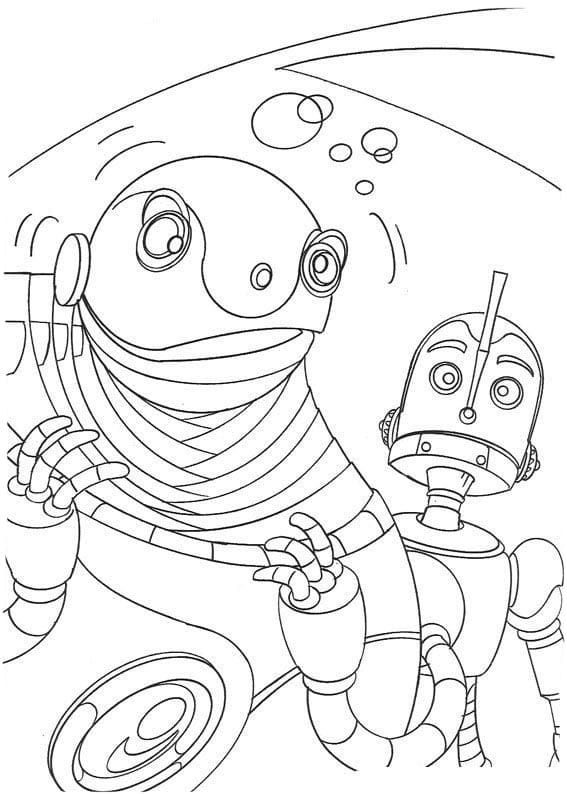 Çocuklar İçin  Robot Boyama Sayfaları 