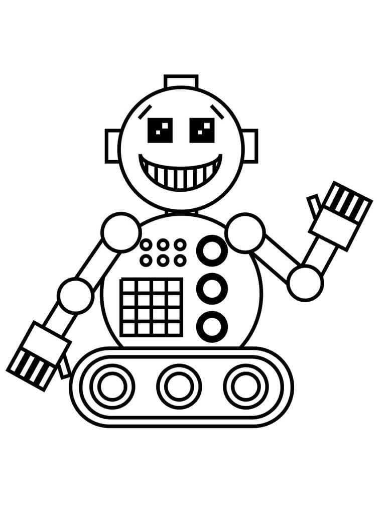 Çocuklar İçin  Robot Boyama Sayfaları 