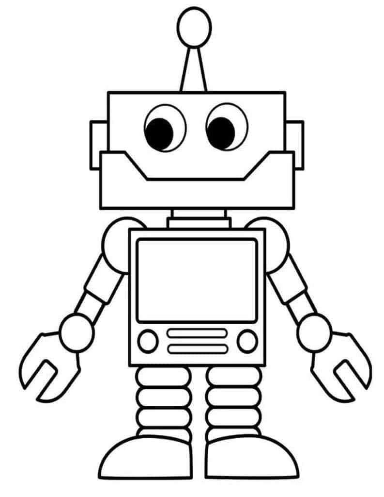 Çocuklar İçin  Robot Boyama Sayfaları 