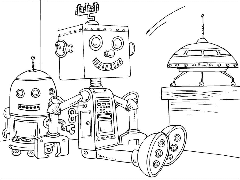 Çocuklar İçin  Robot Boyama Sayfaları 