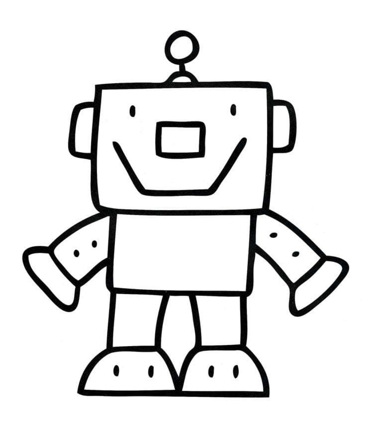 Çocuklar İçin  Robot Boyama Sayfaları 