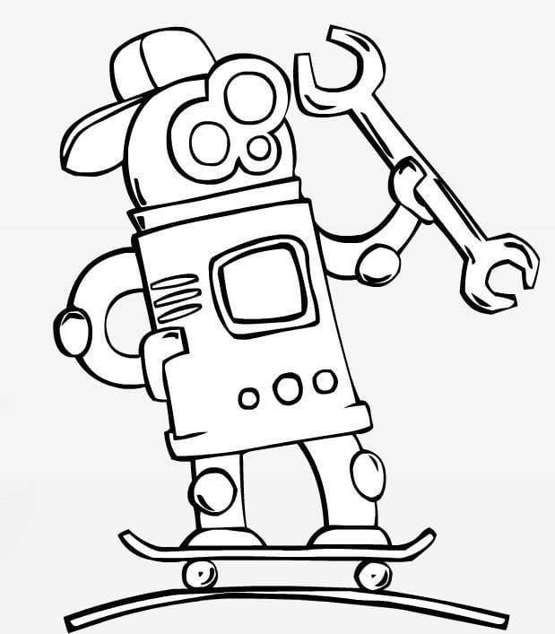 Çocuklar İçin  Robot Boyama Sayfaları 