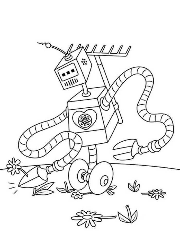 Çocuklar İçin  Robot Boyama Sayfaları 