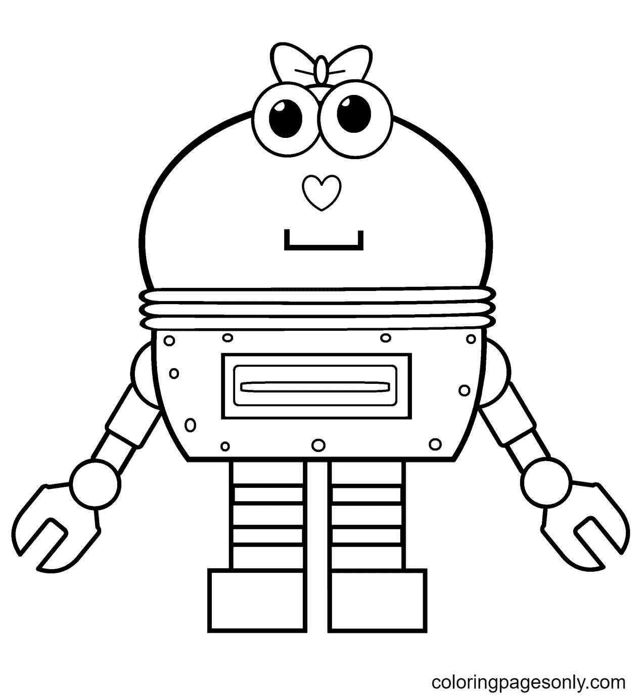 Çocuklar İçin  Robot Boyama Sayfaları 
