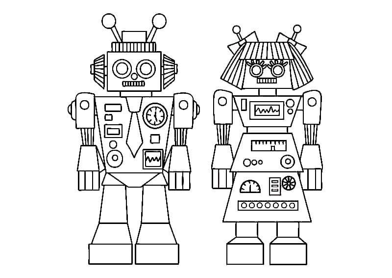 Çocuklar İçin  Robot Boyama Sayfaları 