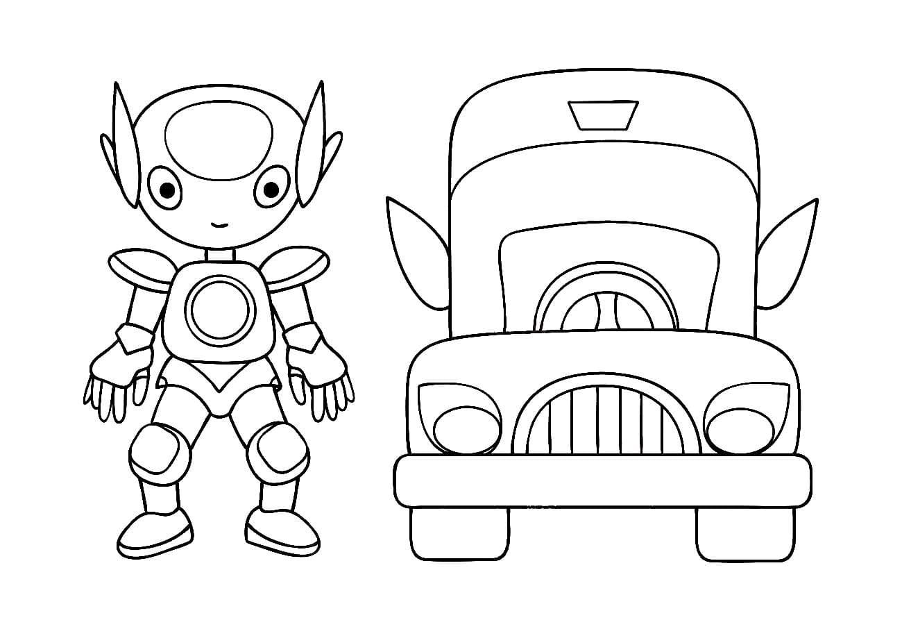 Çocuklar İçin  Robot Boyama Sayfaları 