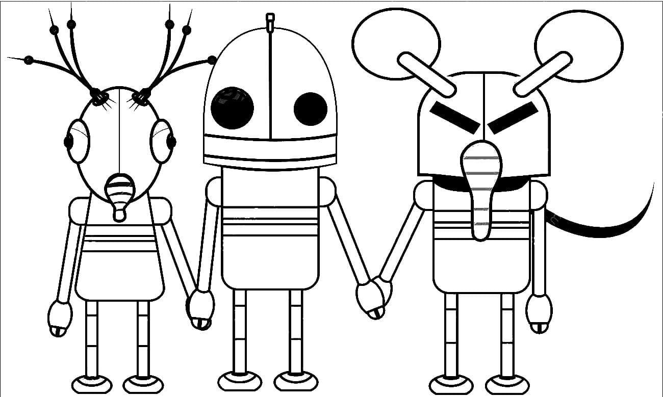 Çocuklar İçin  Robot Boyama Sayfaları 