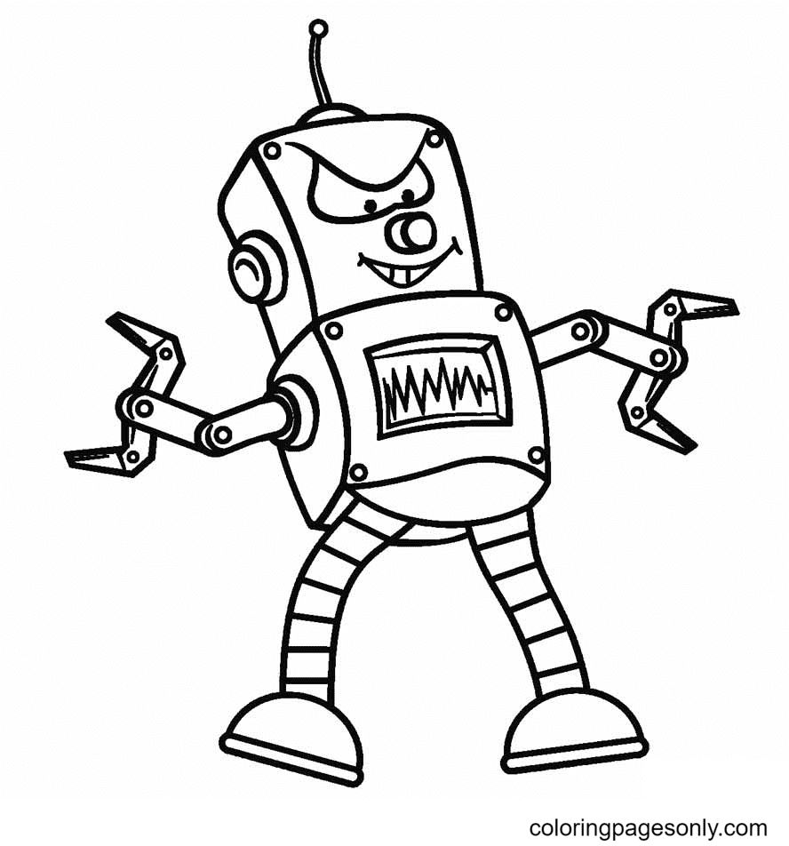 Çocuklar İçin  Robot Boyama Sayfaları 