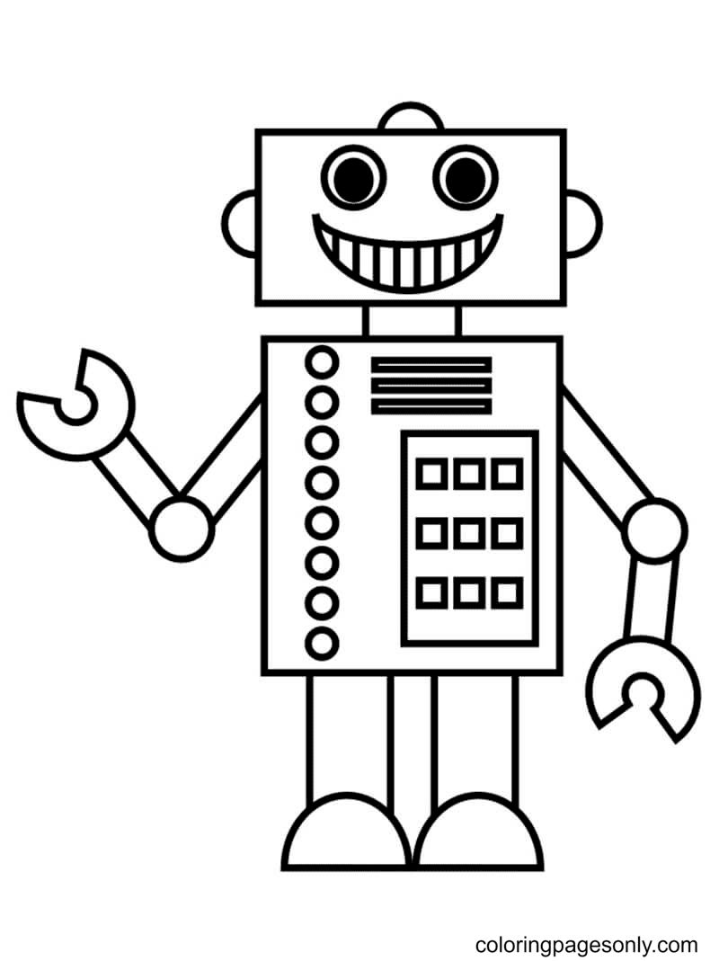 Çocuklar İçin  Robot Boyama Sayfaları 