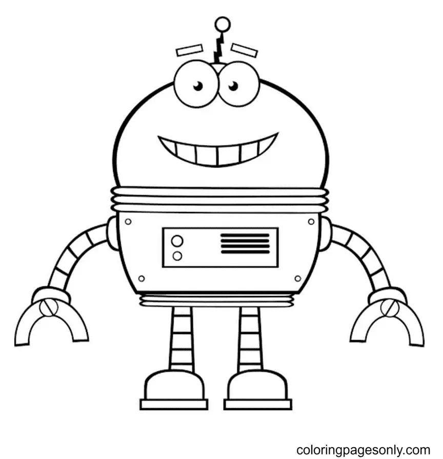 Çocuklar İçin  Robot Boyama Sayfaları 