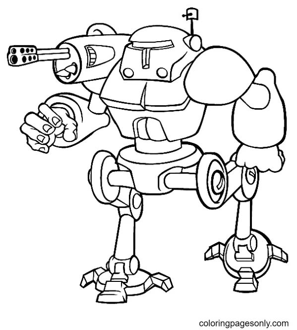Çocuklar İçin  Robot Boyama Sayfaları 