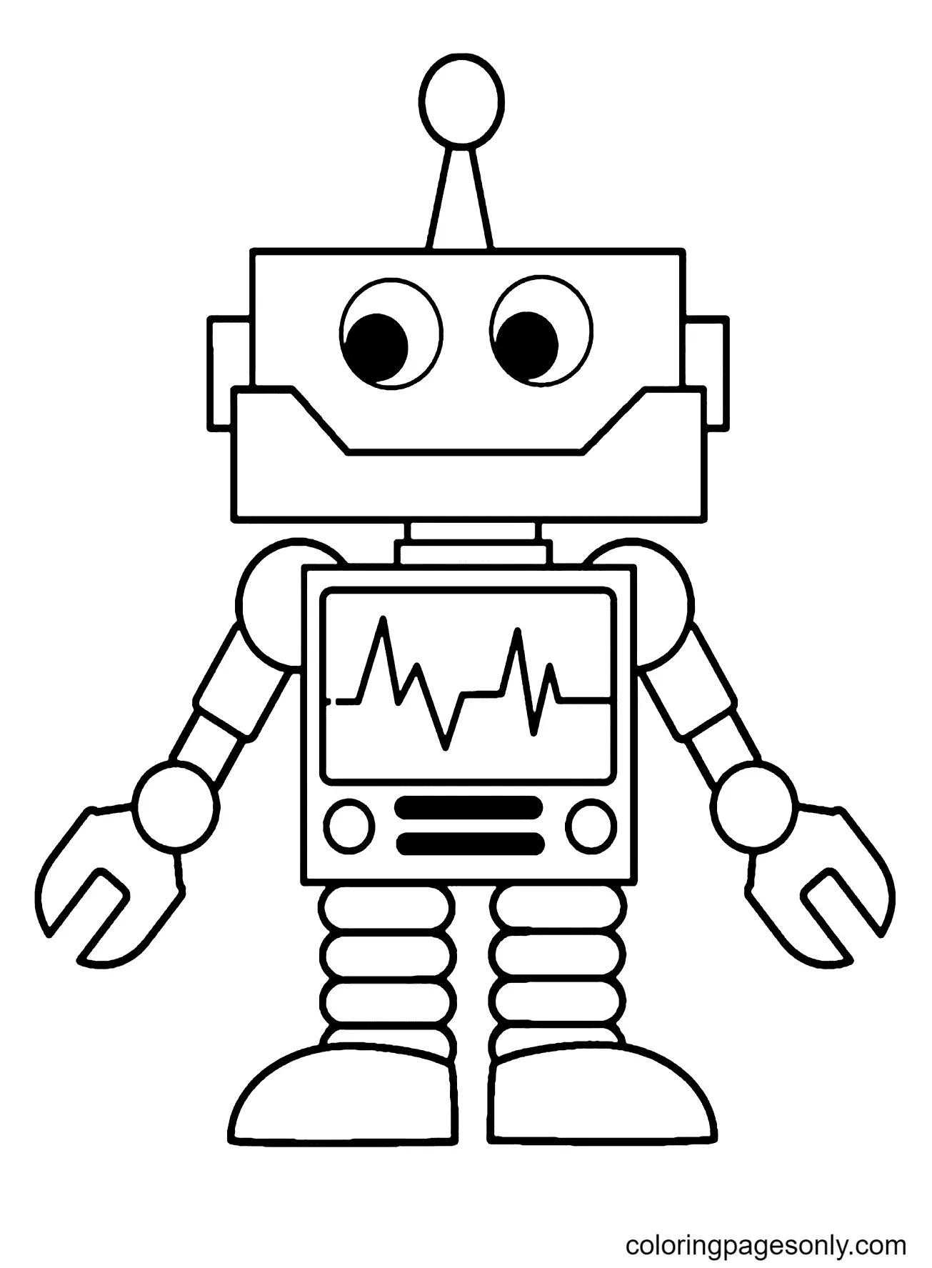 Çocuklar İçin  Robot Boyama Sayfaları 