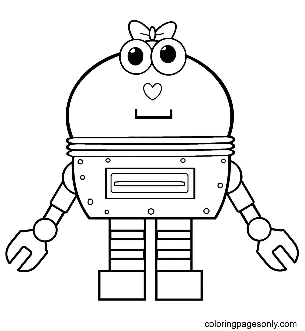Çocuklar İçin  Robot Boyama Sayfaları 