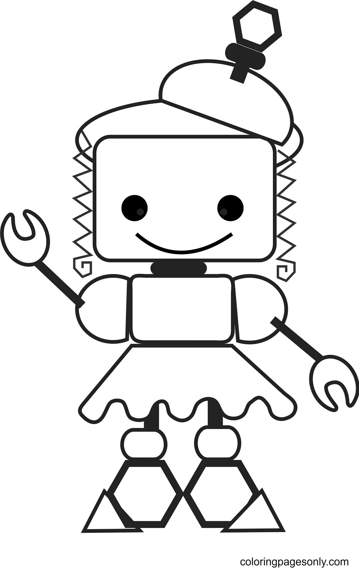 Çocuklar İçin  Robot Boyama Sayfaları 