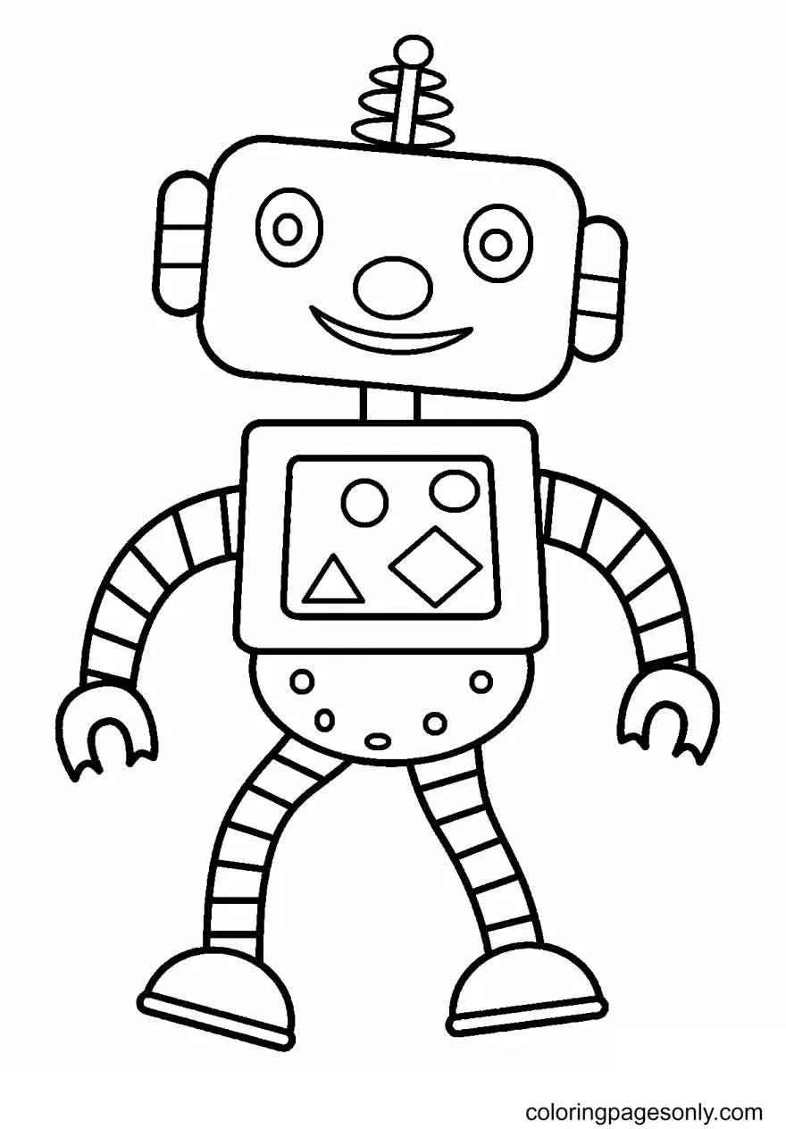Çocuklar İçin  Robot Boyama Sayfaları 