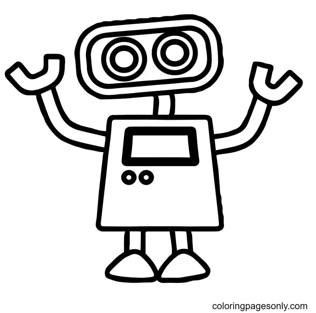 Çocuklar İçin  Robot Boyama Sayfaları 