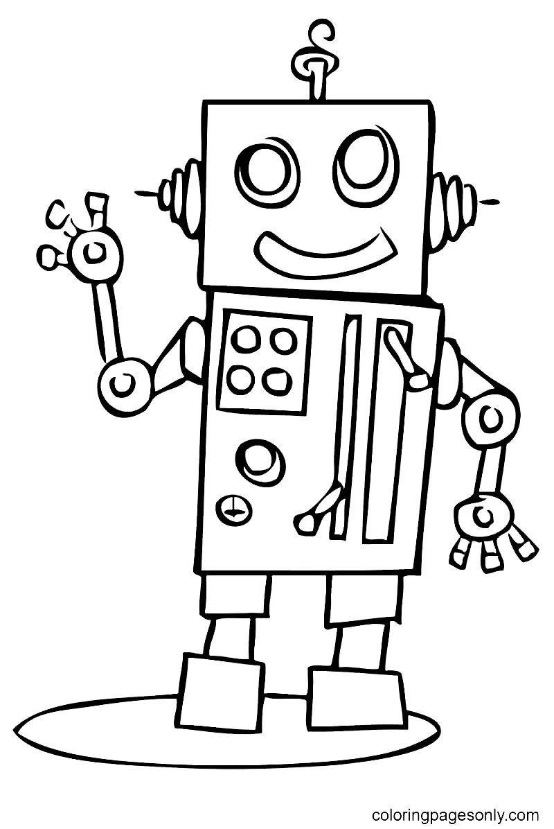 Çocuklar İçin  Robot Boyama Sayfaları 