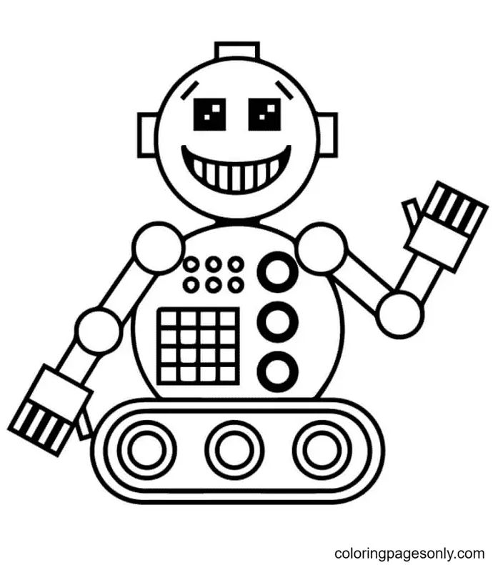 Çocuklar İçin  Robot Boyama Sayfaları 