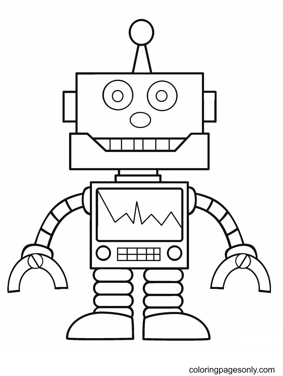 Çocuklar İçin  Robot Boyama Sayfaları 