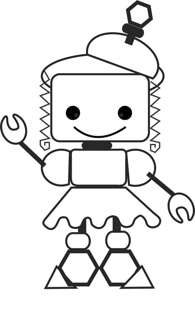 Çocuklar İçin  Robot Boyama Sayfaları 