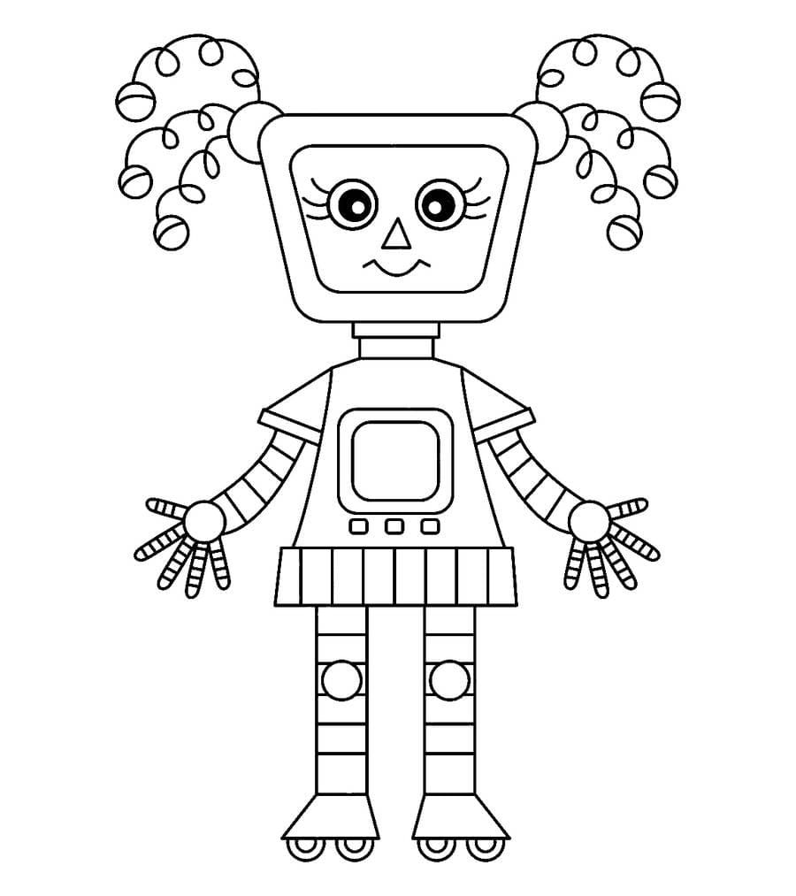 Çocuklar İçin  Robot Boyama Sayfaları 