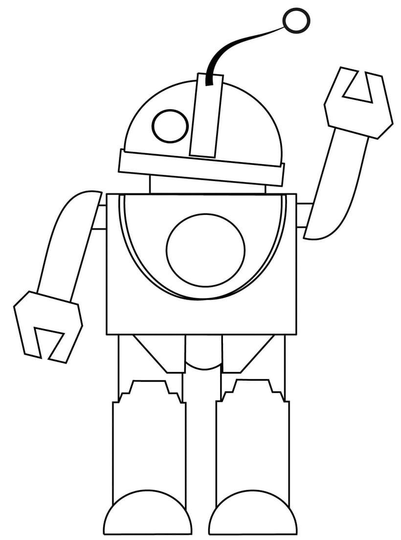 Çocuklar İçin  Robot Boyama Sayfaları 