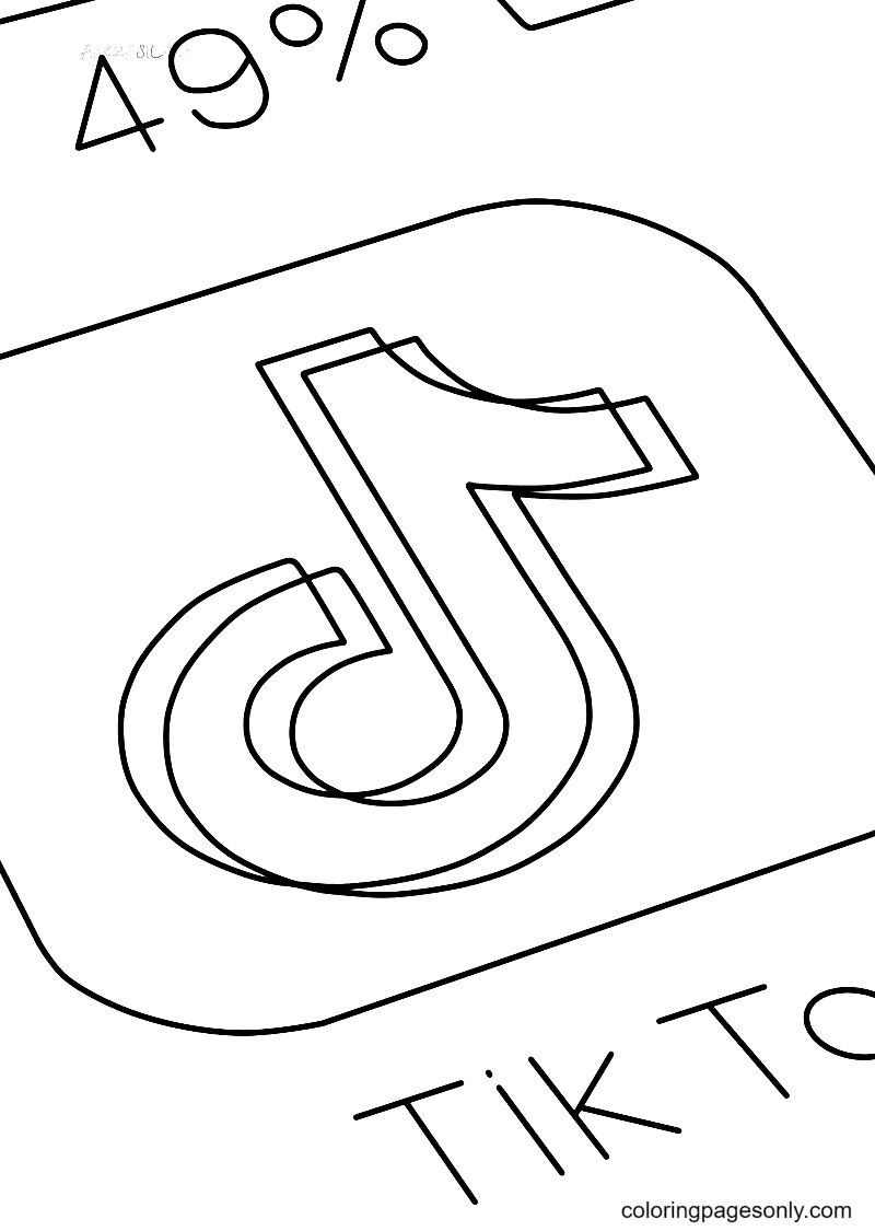 Çocuklar İçin  Tiktok Boyama Sayfaları 