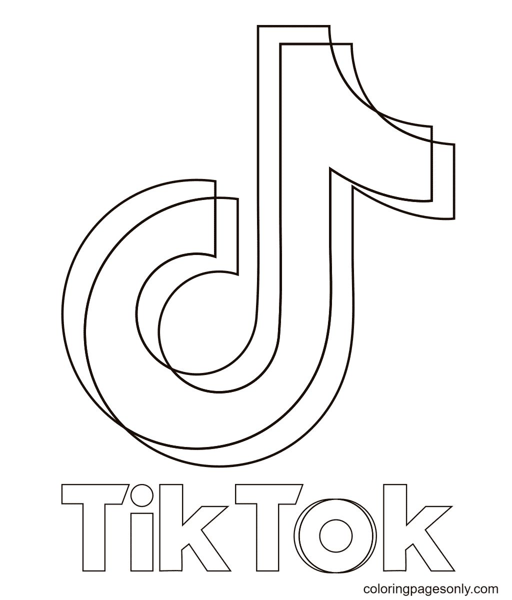 Çocuklar İçin  Tiktok Boyama Sayfaları 