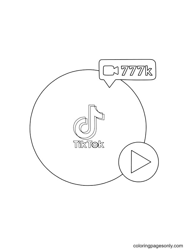 Çocuklar İçin  Tiktok Boyama Sayfaları 