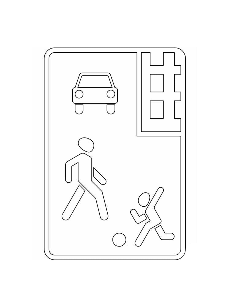 Çocuklar İçin  Trafik-işaretleri Boyama Sayfaları 