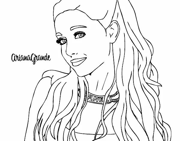 Çocuklar İçin  Ünlüler Ariana-Grande Boyama Sayfaları 