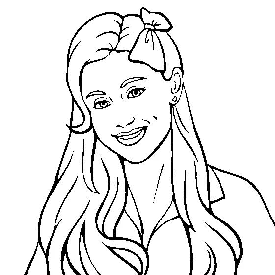 Çocuklar İçin  Ünlüler Ariana-Grande Boyama Sayfaları 
