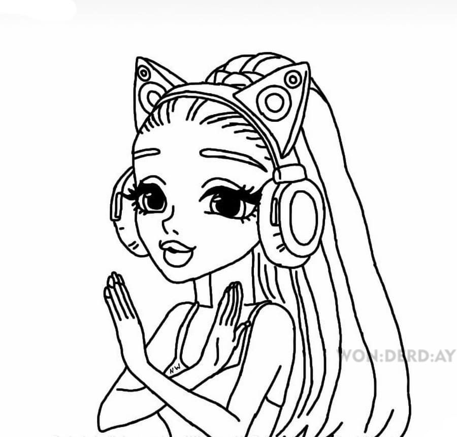 Çocuklar İçin  Ünlüler Ariana-Grande Boyama Sayfaları 