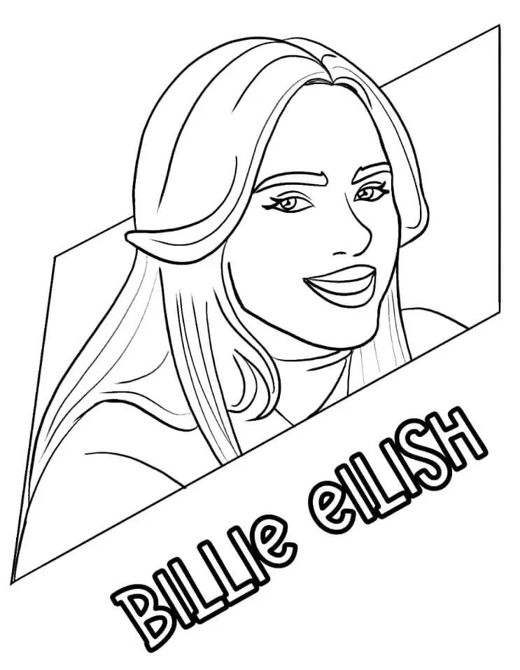 Çocuklar İçin  Ünlüler Billie-Eilish Boyama Sayfaları 