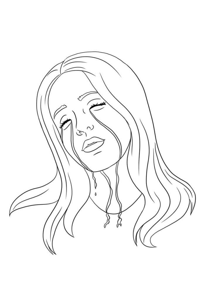 Çocuklar İçin  Ünlüler Billie-Eilish Boyama Sayfaları 