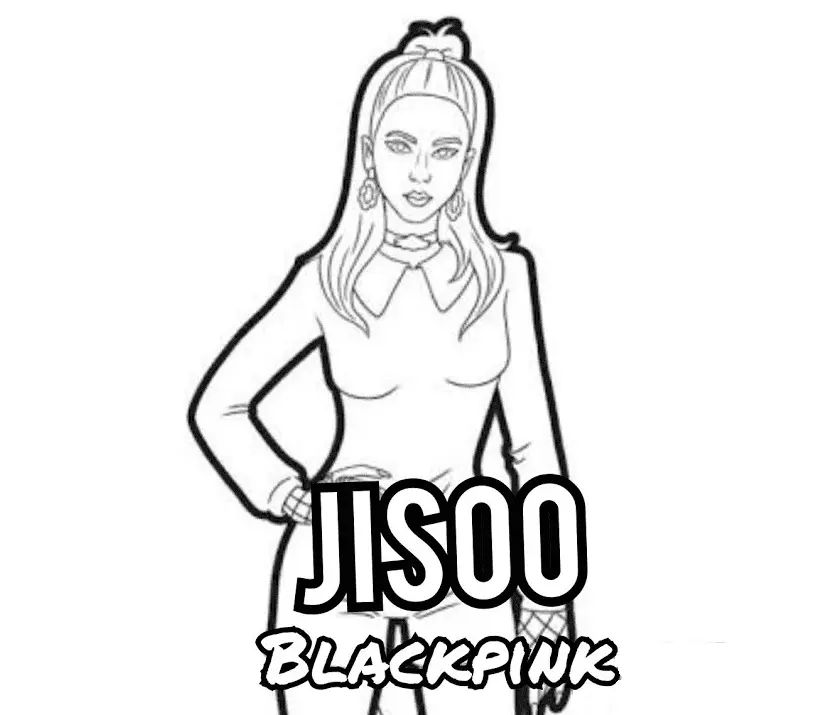 Çocuklar İçin  Ünlüler Blackpink Boyama Sayfaları 