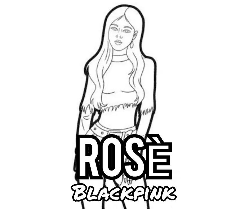 Çocuklar İçin  Ünlüler Blackpink Boyama Sayfaları 