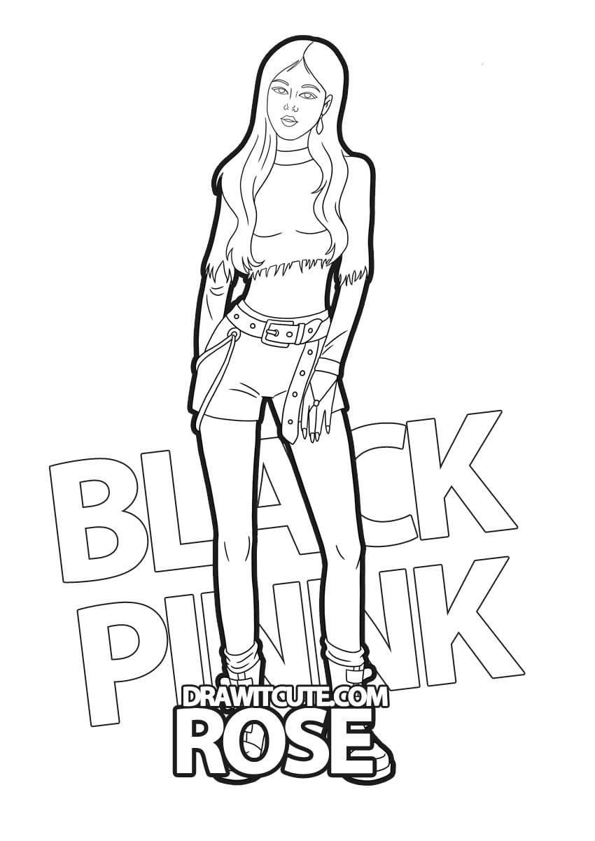 Çocuklar İçin  Ünlüler Blackpink Boyama Sayfaları 