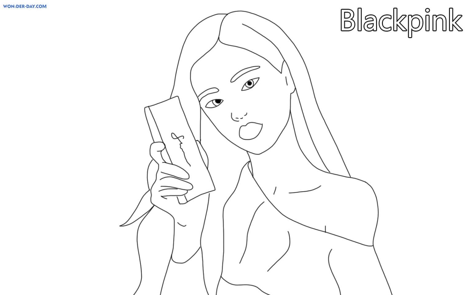 Çocuklar İçin  Ünlüler Blackpink Boyama Sayfaları 