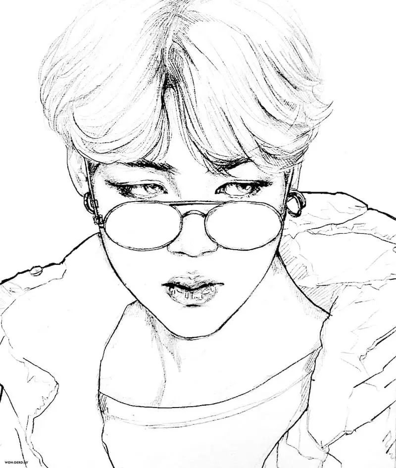 Çocuklar İçin  Ünlüler Bts Boyama Sayfaları 
