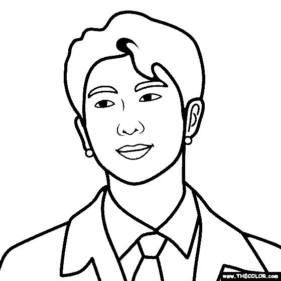Çocuklar İçin  Ünlüler Bts Boyama Sayfaları 
